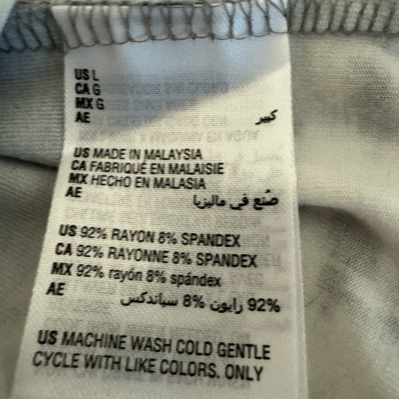 Style & Co. Shirt Sleeve Tie Dyed Maxi Dress Misses size L. Gray ‘ white. NWOT - Picture 8 of 9